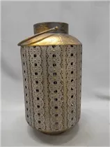 24x24x44 cm, gold - Laterne mit Henkel 24x24x44 cm, gold - Laterne mit Henkel