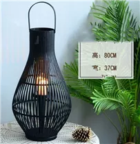 mit Glas, 37x80 cm - Laterne, schwarz mit Glas, 37x80 cm - Laterne, schwarz