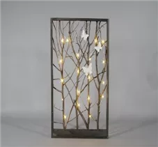 MAXPHIL living - Deko-Rahmen mit LED-Beleuchtung 37 x 57cm - Schwarz-Natur