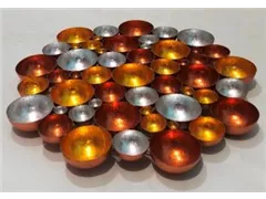 gold/kupfer/silber - Teelichthalter, D 30 cm gold/kupfer/silber - Teelichthalter, D 30 cm