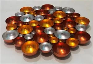 gold/kupfer/silber - Teelichthalter, D 40 cm gold/kupfer/silber - Teelichthalter, D 40 cm