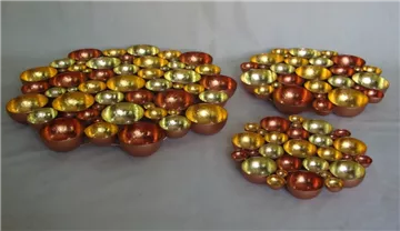 champagner/gold/kupfer - Teelichthalter, D 30 cm champagner/gold/kupfer - Teelichthalter, D 30 cm