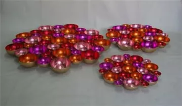 pink/fuchsia/orange/rot - Teelichthalter, D 30 cm pink/fuchsia/orange/rot - Teelichthalter, D 30 cm