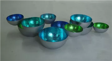 türkis/grün - Teelichthalter, 44x24x8 cm türkis/grün - Teelichthalter, 44x24x8 cm