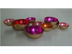 fuchsia/orange/rot - Teelichthalter, 44x24x8 cm fuchsia/orange/rot - Teelichthalter, 44x24x8 cm