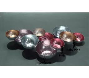 silber/rosa/pink - Teelichthalter, 44x24x8 cm