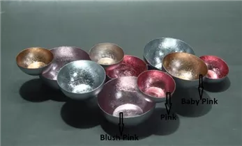 silber/rosa/pink - Teelichthalter, 44x24x8 cm silber/rosa/pink - Teelichthalter, 44x24x8 cm