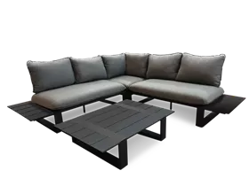 247 x 247 x 29 cm - Dawson Alu. Lounge Charcoal incl. Coffee Table 247 x 247 x 29 cm - Dawson Alu. Lounge Charcoal incl. Coffee Table