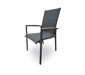 70 x 57 x 100 cm - Foxx High Stockable Chair Anthr. / Teak 70 x 57 x 100 cm - Foxx High Stockable Chair Anthr. / Teak
