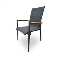 70 x 57 x 100 cm - Foxx High Stockable Chair Anthr. / Teak 70 x 57 x 100 cm - Foxx High Stockable Chair Anthr. / Teak