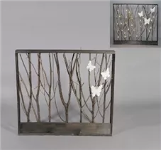 MAXPHIL living - Deko-Rahmen mit LED-Beleuchtung 57 x 37cm - Schwarz-Natur