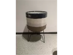 blau/natur/braun - Übertopf m. Gestell,25x25x40 blau/natur/braun - Übertopf m. Gestell,25x25x40