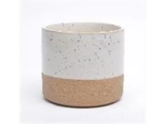 weiss/natur - Übertopf, 16x16x14,5 cm weiss/natur - Übertopf, 16x16x14,5 cm
