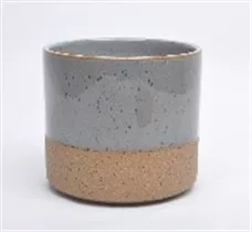 grau/natur - Übertopf, 7,5x7,5x7,2 cm