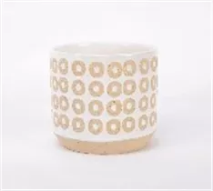 weiss - Übertopf, 16x16x14,5 cm