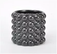 schwarz - Übertopf, 16x16x14,8 cm