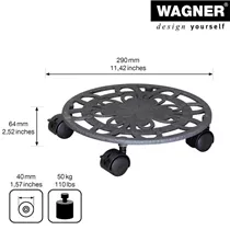 - Multi Roller D290mm, Gusseisen, 4DR, D 40 mm, TK 50 kg  - Multi Roller D290mm, Gusseisen, 4DR, D 40 mm, TK 50 kg