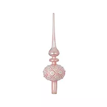 Inge's Christmas Decor - Dekorierte Spitze, Glas, 31 cm, Noble Rose
