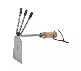 Landwerker - Doppelhacke Edelstahl / Hartholz