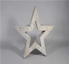 MAXPHIL living - Deko-Holzstern mit LED-Beleuchtung 50cm