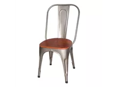 MAXPHIL living - Eisenstuhl Cello mit Holzsitz MAXPHIL living - Eisenstuhl Cello mit Holzsitz