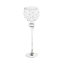 Glaswindlicht Kelch auf Fuß - Diamant, groß