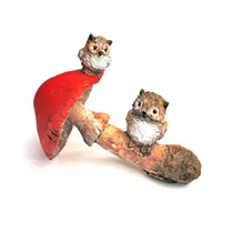 MAXPHIL living - Eule auf Pilz, 12 cm