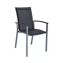 Stern Stapelsessel - Evoee Aluminium graphit Aluminiumarmlehnen anthrazit