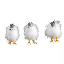 Gehlmann - Federküken, 3erSet in box, weiß, 16x7x8cm