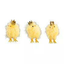 Gehlmann - Federküken, 3tlg Set in Box, gelb, 18x9x15cm