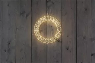 WARM WEIß-5M ZULEITUNG-AN/DIMMER-8/16S TIMER/AUS I - KRANZ WEIß 36X5CM/800LED