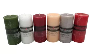 schilf - Stumpenkerze "Home" 