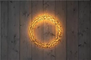 CLASSIC WARM -5M ZULEITUNG-AN/DIMMER-8/16S TIM - KRANZ SCHWARZ 56X6CM/1200LED