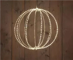 WARM WEISS - 5M ZULEITUNG - AN / DIMMER / 8/16H TI - KUGEL WEISS 50CM/ 456LED