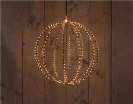 CLASSIC WARM - 5M ZULEITUNG - AN / DIMMER / 8/16 - KUGEL SCHWARZ 40CM/ 396LED