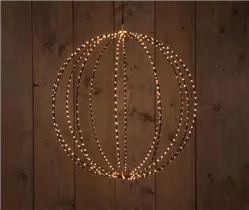 CLASSIC WARM - 5M ZULEITUNG - AN / DIMMER / 8/16 - KUGEL SCHWARZ 50CM/ 456LED