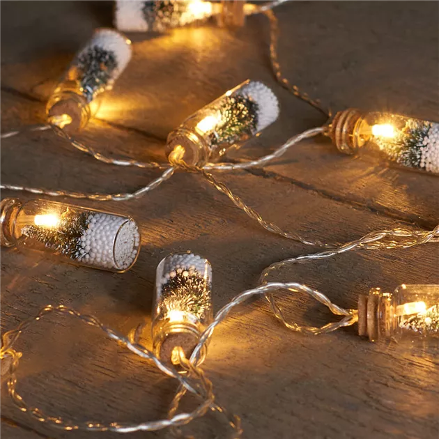 LED Lichterkette Flasche Baum 10L / 1,5M warmweiß für innen