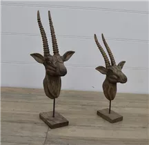 26x23x54 cm - Statur "afrikanischer Hirschkopf", Holz