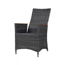 Zebra - Gartensessel Relax Status grau-schwarz