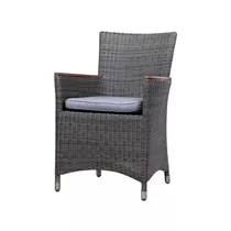 Zebra - Gartensessel Status grau-schwarz