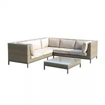 MAXPHIL living - Geflecht Denia Loungegruppe 3-teilig