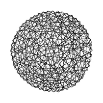 Platzset - geflochten rund schwarz