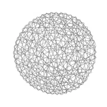 Platzset - geflochten rund silber