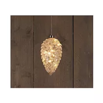 Led B.O. Zapfen - Glas 10Led / 17.5 cmx7 cm warmweiß