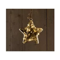 Led B.O. Stern - Glas 15Led / 19 cm Seil warmweiß Led B.O. Stern - Glas 15Led / 19 cm Seil warmweiß