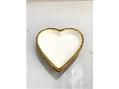 emailliert, 19,5x19,5x5,5 cm - Herzschale aus Holz emailliert, 19,5x19,5x5,5 cm - Herzschale aus Holz