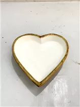 emailliert, 19,5x19,5x5,5 cm - Herzschale aus Holz emailliert, 19,5x19,5x5,5 cm - Herzschale aus Holz