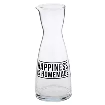 Gehlmann - Glaskaraffe, klar, mit Schrift, 10x25cm