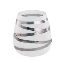 Gehlmann - Glaswindlicht, gefrostet, Streifen, 10x9cm