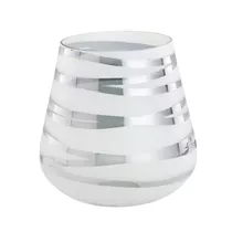 Gehlmann - Glaswindlicht, gefrostet, Streifen, 16x15cm